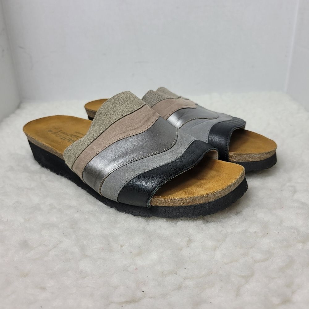 Naot Portia Womens Platform Slide Size 9.5 Beige Stone Rose Shoes